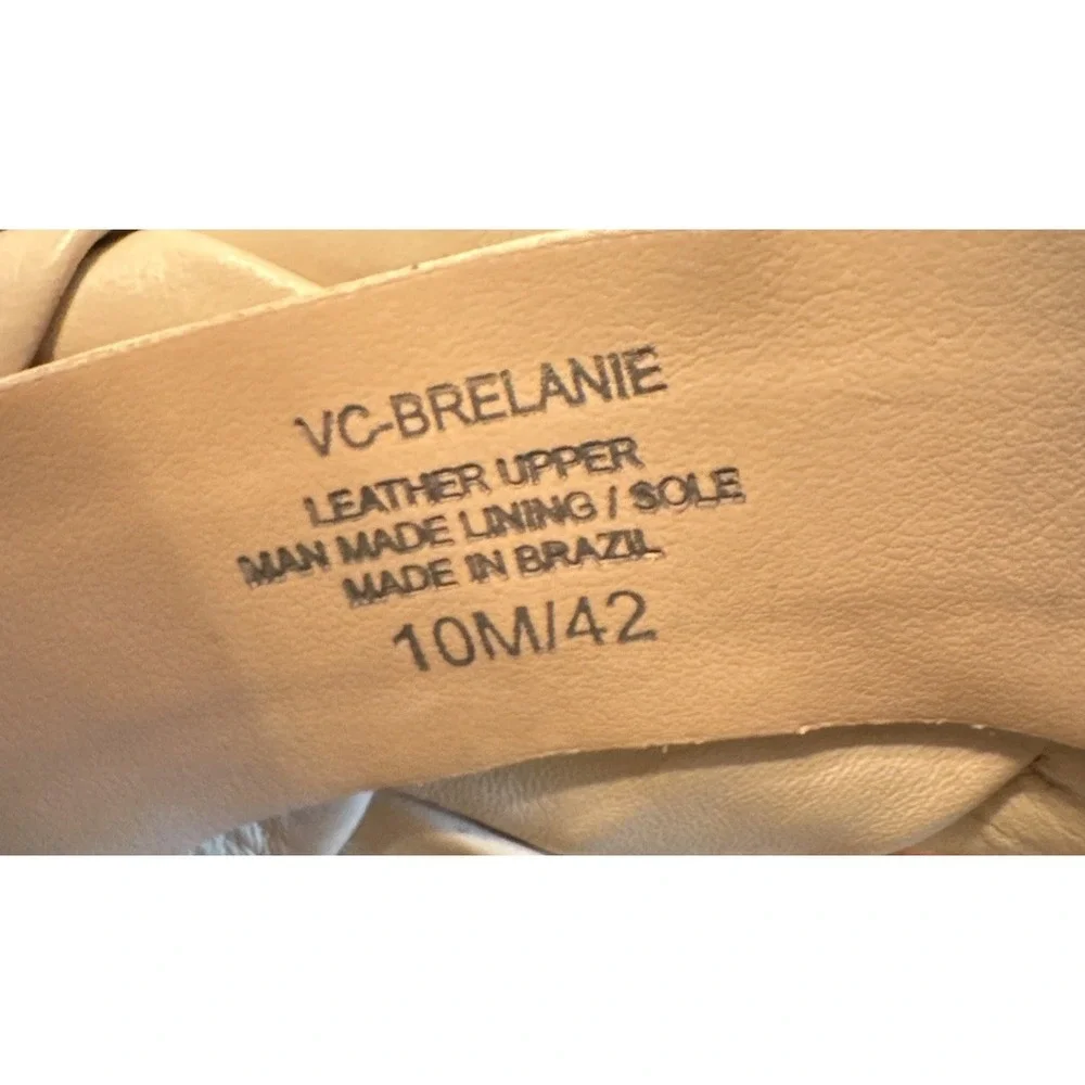 Vince Camuto Brelanie Nude Woven Knot Mule‎ Heels Women's Size 10M